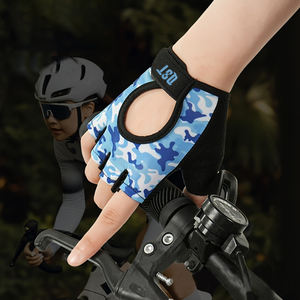 Guantes de Entrenamiento Personalizados con Logotipo, Medios Dedos, para Hombre y Mujer, con Palma Acolchada, Antideslizantes, de Poliéster, para Gimnasio, Levantamiento de Pesas - Product Image 3