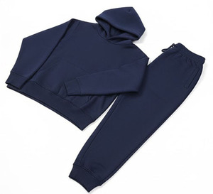 Conjunto de Chándal Profesional Listo para Impresión, de Algodón Grueso y Forro Polar, Liso, con Sudadera con Capucha y Pantalones Jogger, Tendencia Mayorista para EE. UU. y Europa - Product Image 1