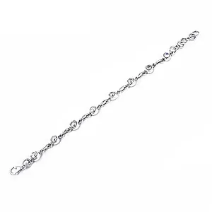 Bracelet tennis élégant pour femme en argent 925 avec strass en cristal, serti clos, idéal pour les soirées - Product Image 2