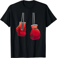 T-shirts unis de boxe de haute qualité respirant 100% coton dernière conception t-shirts de boxe à manches courtes personnaliser les vêtements de combat