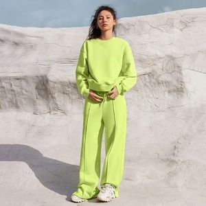 Ensemble de survêtement décontracté tendance pour femme, hiver 2026, uni, écologique, en spandex/polyester, nouveau style - Product Image 3