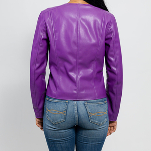 Chaqueta de cuero de manga larga de piel sintética de moda para mujer con cremallera transpirable de invierno de alta calidad - Product Image 5