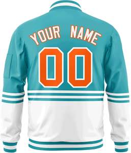 Custom Zip Varsity Jacket con logotipo bordado OEM Fábrica al por mayor Letterman Chaquetas para hombres y mujeres - Product Image 2