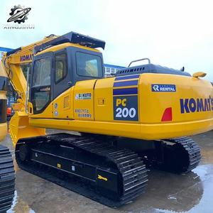 Excavadora de cadenas Komatsu PC200 usada, 20 toneladas, cucharón de 1m³, marca original japonesa, excavadora de construcción mediana, pocas horas, certificación CE - Product Image 5