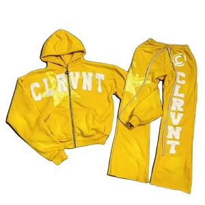 Conjunto de Chándal Personalizado con Sudadera y Pantalones Acampanados, Ropa Urbana de 2 Piezas - Product Image 1