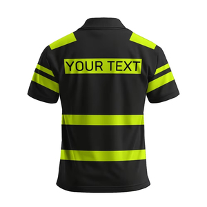 Hot <b>Sale</b> Custom Construction Cotton High Visibility Reflective Safety Workwear Hi Vis Work Polo Shirt - Product Image 4