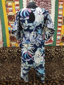 Robe safari unisexe confortable en pur coton imprimé à la main animal bleu désert robe de couverture décontractée naturelle hommes femmes grande taille - Product Image 3