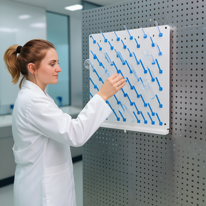 ที่วางอุปกรณ์ในห้องปฏิบัติการแบบติดผนังพร้อมที่จับตามหลักสรีรศาสตร์จาก Burkle GmbH ใช้งานง่าย - Product Image 3