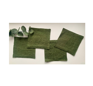 Posavasos de lino 100% natural, manteles individuales y posavasos de alta calidad con forma de posavasos de lino, venta al por mayor - Product Image 2