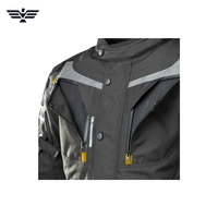 Blouson de moto unisexe noir, gris, jaune, manches longues, coupe-vent, séchage rapide, polyester, course, conduite, logo personnalisé, toutes saisons