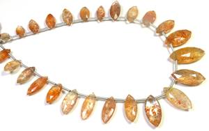 ลูกปัดอัญมณีซันสโตนสีส้มสีส้มคริสตัลไฟเต็มรูปแบบธรรมชาติขนาด10-21มม. 9.5 \ "หินอัญมณีหลวมกันแดดแบบแอฟริกัน" - Product Image 4