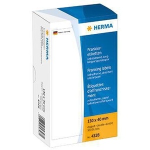 Etiquettes de timbrage HERMA 130 x 40 mm (L x H) Papier blanc 500 étiquettes/paquet - Product Image 1
