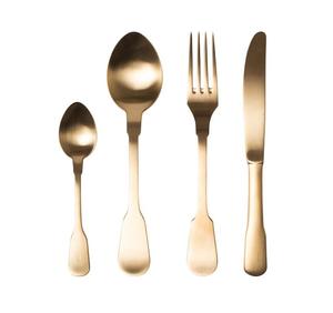 Juego de Cubiertos de Oro para Boda, 2 Cucharas y 2 Tenedores y 1 Cuchillo para Pastel, Juego de 5 Piezas de Lujo a los Mejores Precios Disponibles - Product Image 1