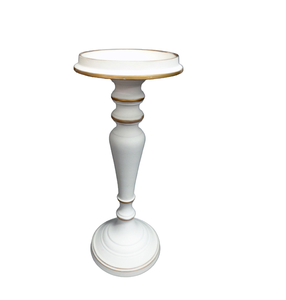 Bougeoir en aluminium Pilier de bougie de lavage blanc Bougeoir pour fête de mariage et maison décorative Personnalisé - Product Image 1