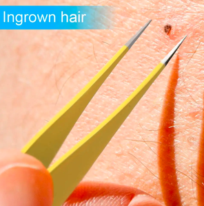 Pinzas para cejas de acero inoxidable amarillo de etiqueta privada de alta calidad con punta de volumen puntiaguda Belleza y herramientas - Product Image 6