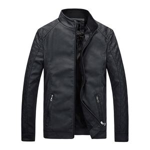 Lightweight Full-Zip Genuine Leather Canvas <b>Jacket</b> with Embroidered Letter <b>Pattern</b> Slim Fit Waterproof Breathable Lining Winter - Product Image 2