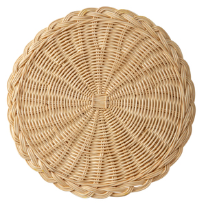 High Quality Rattan <b>Placemats</b> Round Natural Color Woven Rattan <b>Placemat</b> Double Sided Reversible <b>Placemat</b> & coaster - Product Image 1