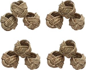 Handmade Rattan Rope Knot Napkin Ring Dinner <b>Table</b> Decoration Wedding <b>Party</b> Supplies Thanksgiving Christmas <b>Party</b> - Product Image 3