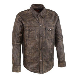 Chemises en cuir légères pour hommes, tissu doux, coupe confortable, matière de qualité supérieure, idéales pour le bureau et le quotidien - Product Image 1