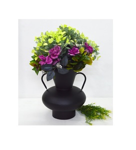 Hot Fancy Black Bronze Color Venta caliente Recubierto de polvo Color antiguo Metal Hierro Florero de estilo premium para lujos Hogar - Product Image 1
