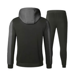 Haute qualité Tech polaire jambe droite pantalons de survêtement fermeture éclair complète survêtements pour hommes pantalons de survêtement et sweat à capuche ensemble survêtements respirant - Product Image 2
