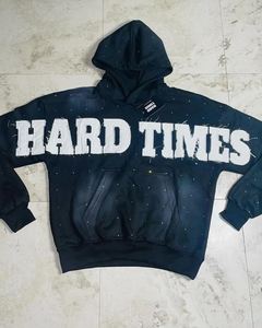 Sudadera Unisex Negra al por Mayor para Sublimación, Estilo Cuadrado, Algodón, Logotipo Personalizado, Impresión Puff, Cuello Redondo, Bordado, Parche, Lavado Ácido - Product Image 6