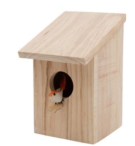 Nid d'oiseau en bois fabriqué à la main pour moineau Nichoir suspendu en bois massif Maison d'oiseau durable et décorative pour décor de balcon - Product Image 2