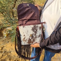 Sac fourre-tout à franges en cuir de vachette de style occidental fabriqué à la main sacs de vente chauds pour les femmes sac à provisions multi-usages