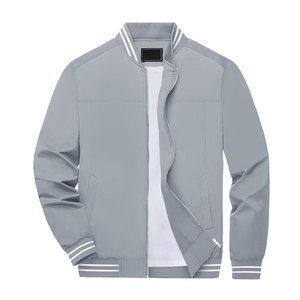 Blouson bombardier chaud d'hiver de qualité supérieure pour hommes, fermeture à glissière matelassé avec col montant, vêtements de rue - Product Image 1