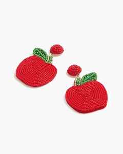 Boucles d'oreilles coeur beau à la mode avec broderie perlée à la main dans des couleurs de luxe fantaisie pour les filles Top Look élégant - Product Image 4