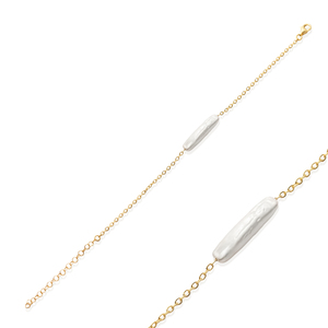 Bracelet de charme élégant en perles naturelles, design bâton, vente en gros, fait main, bijoux turcs en argent sterling 925 - Product Image 1