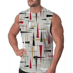 เสื้อกล้ามออกกำลังกายผู้ชาย ผ้าถัก สำหรับกิจกรรมกลางแจ้ง สวมใส่สบาย แห้งเร็ว ระบายอากาศได้ดี ผลิตจากโพลีเอสเตอร์/คอตตอน รับออกแบบตามสั่ง คุณภาพสูง บริการ OEM - Product Image 6