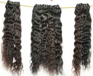 100% paquetes de Virgen remy sin procesar ondulado onda profunda cutícula alineada templo extensiones de cabello humano indio - Product Image 2