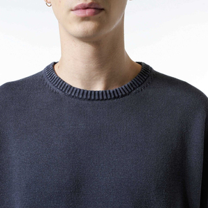 Pull-over tricoté 100% coton personnalisé pour hommes, sweat-shirt à col rond avec capuche en polaire épaisse pour l'automne, imprimé numériquement - Product Image 5