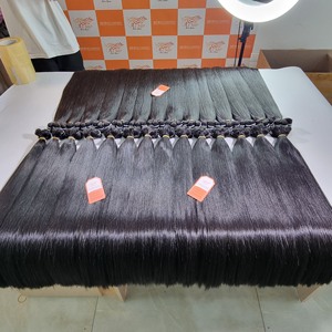 Super Promoción Extensiones de Cabello Virgen Remy Vietnamita Grado 12A, Liso Sedoso Natural Negro, Tejido a Máquina - Product Image 2