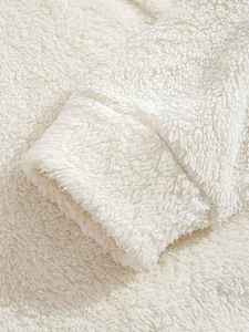 Sweatshirts à capuche en molleton moelleux 100% coton pour hommes, pull en fourrure épaisse et lourde, hiver teint uni personnalisé, nouvel arrivage - Product Image 4