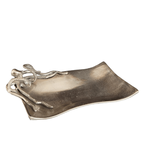 Plateau/plateau de service en laiton de luxe d'or avec le service élégant de modèle radial pour diner et les hôtels - Product Image 3