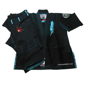 เครื่องแบบ Jitsu Jitsu คาราเต้ศิลปะการต่อสู้ชุดฝึก100% ผ้าฝ้าย JITSU สีม่วงระบายอากาศได้ - Product Image 1