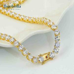 Offre Spéciale 925 argent 14K or 6mm Moissanite diamant chaîne de tennis pour hommes Premium colliers - Product Image 4