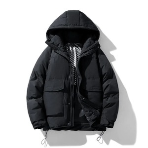 Veste matelassée pour hommes, manteau d'hiver épais thermique à capuche, parka en laine rembourrée, coupe-vent imperméable, vêtements d'extérieur - Product Image 5