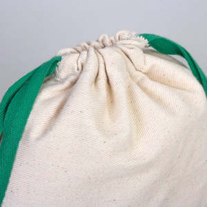 Green <b>Drawstring</b> Fabric <b>Pouch</b> 6W X 8H with Custom Logo Embroidery Screen Printing for Jewelry Packaging and Promotions - Product Image 5