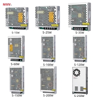 Fuente de Alimentación Conmutada de 5V, 12V, 24V, 36V, 48V, 15W, 25W, 35W, 50W, 60W, 75W, 100W, 120W, 200W, 250W para Cámaras CCTV y Luces LED