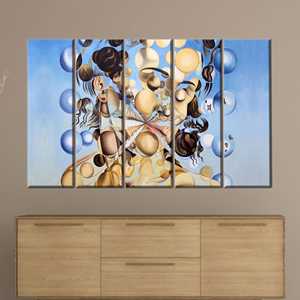 Arte de pared en lienzo impreso Galatea of the Spheres, decoración surrealista moderna, 5P:Gallery Wrapped - Product Image 1