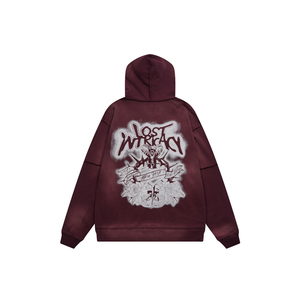 Sweat à capuche imprimé puff, vêtements streetwear sur mesure, tissu uni oversize, style décontracté unisexe, couture durable, vêtements d'hiver confortables, snuf - Product Image 3