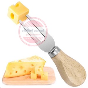 Juego de cuchillos para queso de acero inoxidable con mango de madera - Product Image 3