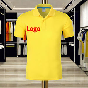 Polos en polyester pour hommes de haute qualité et confortables, logo brodé personnalisé, motif uni, vêtements de sport, polos décontractés, mode maison - Product Image 1