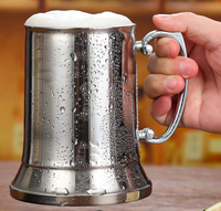 Mug à bière en acier inoxydable personnalisé, à double paroi, très vendu, pour la maison, les restaurants, les fêtes, le camping et les voyages