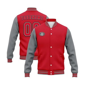 Veste universitaire vintage OEM ODM pour hommes et femmes, col montant pour jeunes, personnalisée avec numéro de nom, impression de logo, haute qualité - Product Image 5