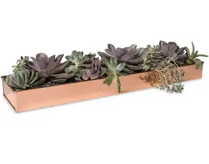 Best quality Rectangular Copper Plant Tray For Table Decoration