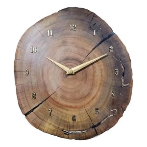 REFER DRIVEN DECORACIÓN DEL HOGAR Reloj de pared de madera grande de madera Círculo láser Reloj de pared de salón de madera - Product Image 1